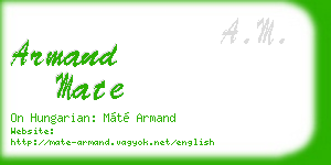 armand mate business card