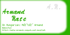 armand mate business card